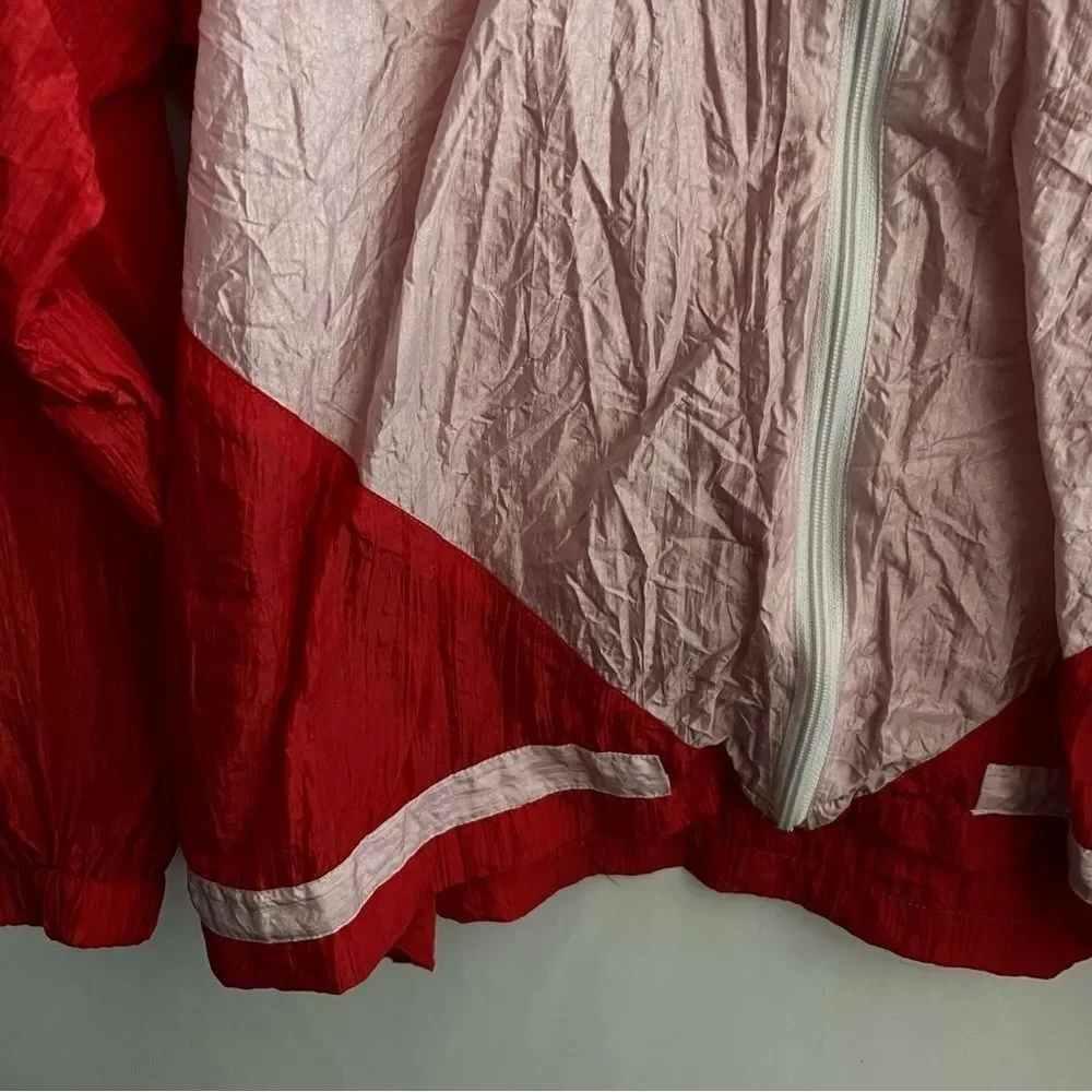 After All Vintage Pink & Red Light Weight Windbreaker Jacket